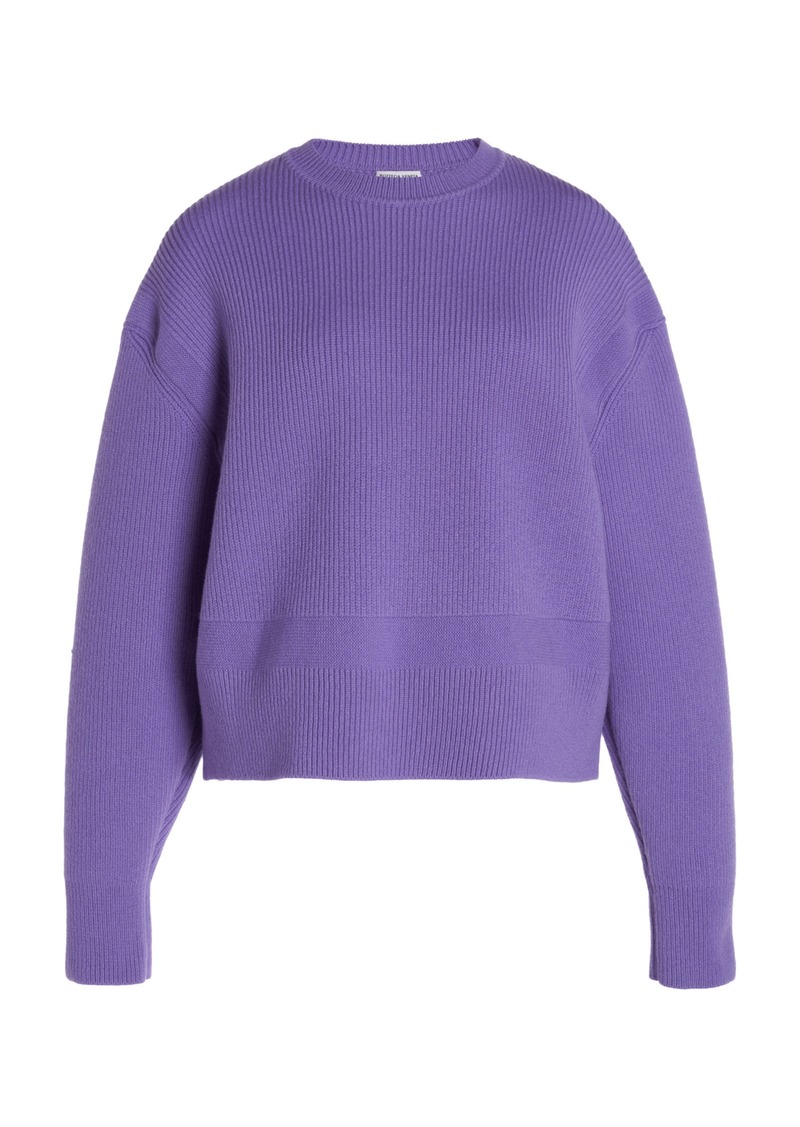 Bottega Veneta - English Ribbed Cashmere-Blend Sweater - Purple - S - Moda Operandi