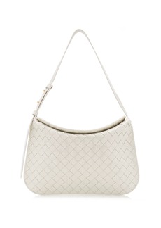 Bottega Veneta - Flap Intrecciato Leather Shoulder Bag - White - OS - Moda Operandi