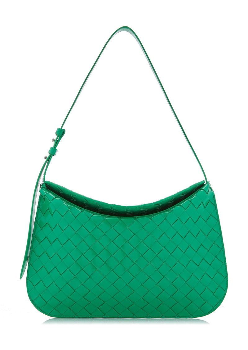 Bottega Veneta - Flap Intrecciato Leather Shoulder Bag - Green - OS - Moda Operandi