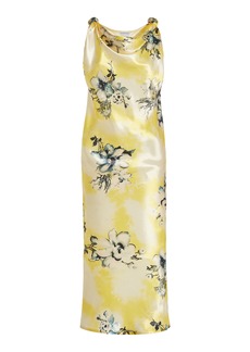 Bottega Veneta - Floral Satin Dress  - Multi - IT 40 - Moda Operandi