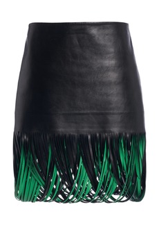 Bottega Veneta - Fringe-Trimmed Leather Mini Skirt - Multi - IT 42 - Moda Operandi