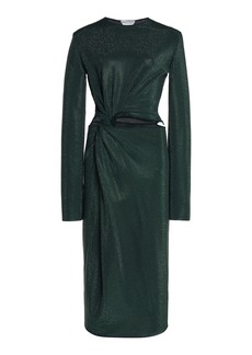 Bottega Veneta - Hotfix Cutout Midi Dress - Green - L - Moda Operandi