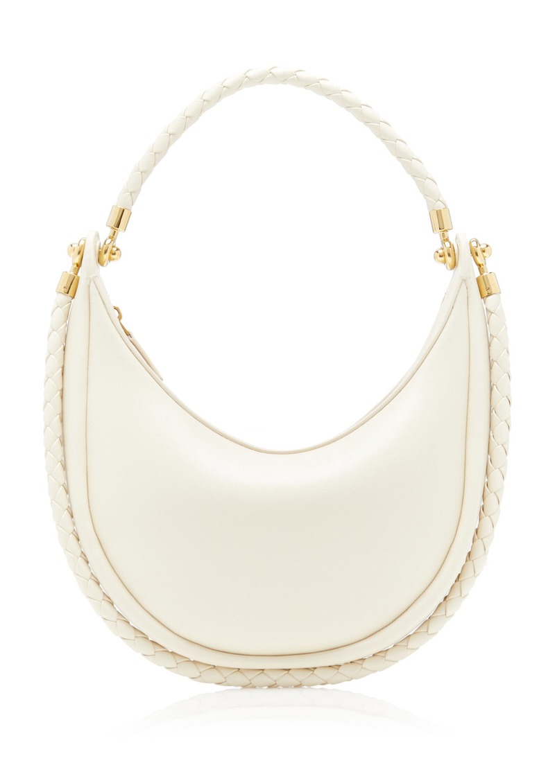 Bottega Veneta - Hula Hoop Leather Shoulder Bag - White - OS - Moda Operandi