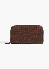 Bottega Veneta - Intrecciato textured- leather continental wallet - Brown - OneSize