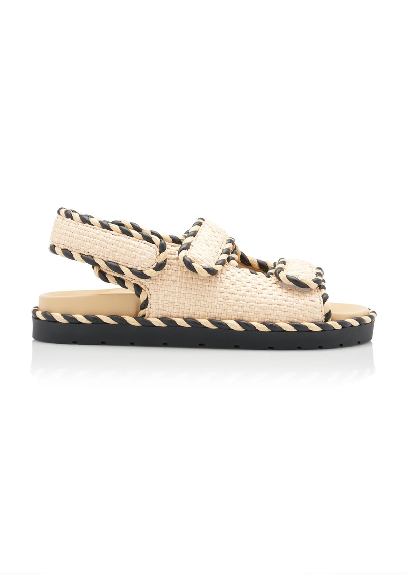 Bottega Veneta - Jack Raffia Slingback Sandals - Neutral - IT 37 - Moda Operandi