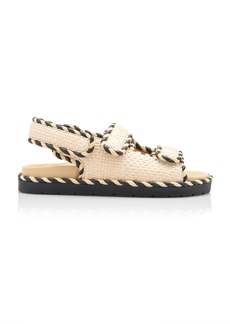 Bottega Veneta - Jack Raffia Slingback Sandals - Neutral - IT 40 - Moda Operandi