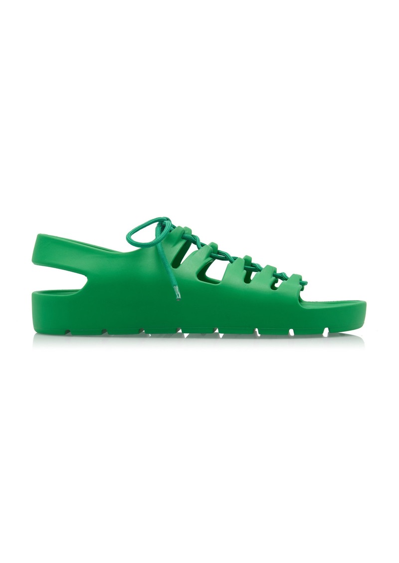 Bottega Veneta - Jelly Lace-Up Sandals - Green - IT 39 - Moda Operandi