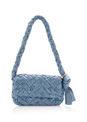 Bottega Veneta - Kalimero Citta Intrecciato Leather Bag - Blue - OS - Moda Operandi