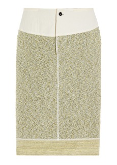 Bottega Veneta - Knit Cotton-Blend Midi Skirt - Ivory - M - Moda Operandi