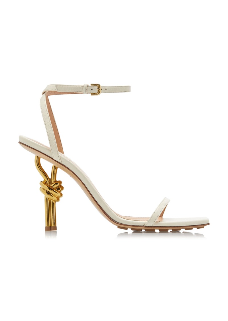 Bottega Veneta - Knot Leather Sandals - White - IT 41 - Moda Operandi