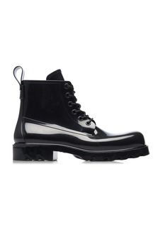Bottega Veneta - Lace-Up Rubber Ankle Boots - Black - IT 36 - Moda Operandi