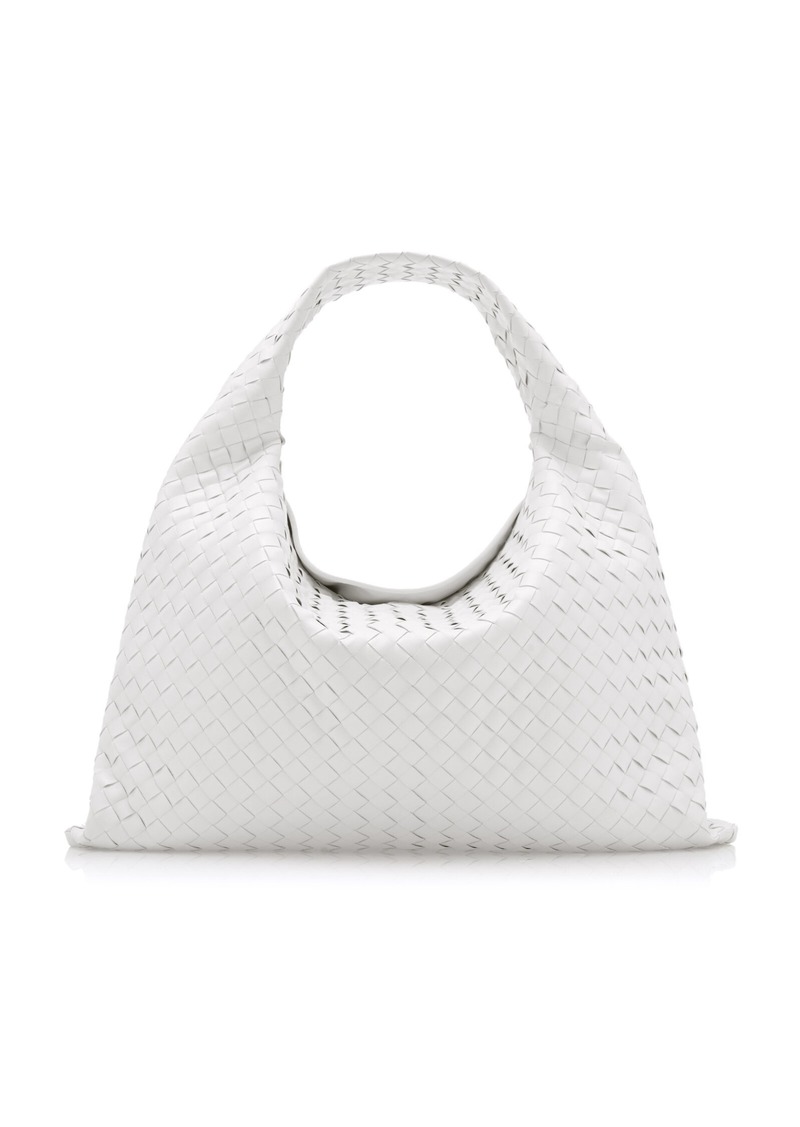 Bottega Veneta - Large Hop Intrecciato Leather Bag - White - OS - Moda Operandi