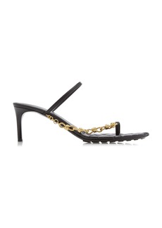 Bottega Veneta - Leaf Leather Sandals - Black - IT 36 - Moda Operandi