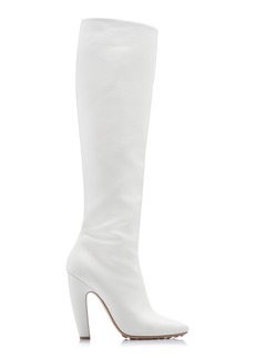 Bottega Veneta - Leather Knee Boots - White - IT 37 - Moda Operandi
