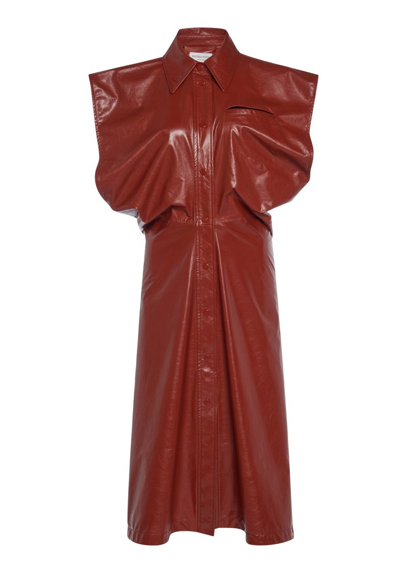Bottega Veneta - Leather Midi Dress - Brown - IT 40 - Moda Operandi