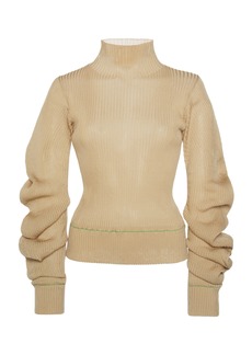 Bottega Veneta - Lightweight Spirals Knit Sweater  - Brown - L - Moda Operandi