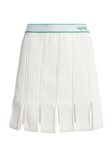 Bottega Veneta - Logo-Detailed Lightweight Mini Skirt - White - L - Moda Operandi