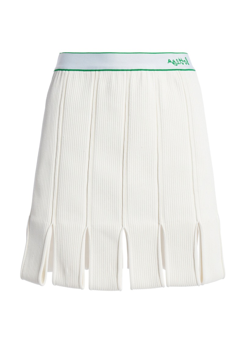 Bottega Veneta - Logo-Detailed Lightweight Mini Skirt - White - XS - Moda Operandi