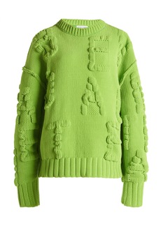 Bottega Veneta - Logo-Knit Chenille Sweater - Green - XS - Moda Operandi