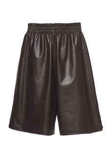 Bottega Veneta - Long Leather Shorts - Brown - XS - Moda Operandi