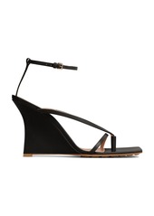 Bottega Veneta - Lounge Leather Wedge Sandals - Neutral - IT 38.5 - Moda Operandi