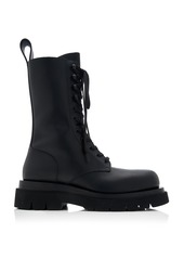 Bottega Veneta - Lug Lace-Up Boot Military Calf - Black/white - IT 39 - Moda Operandi