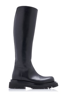 Bottega Veneta - Lug-Sole Leather Knee Boots - Black - IT 37.5 - Moda Operandi