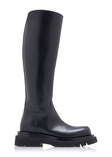 Bottega Veneta - Lug-Sole Leather Knee Boots - Black - IT 41 - Moda Operandi