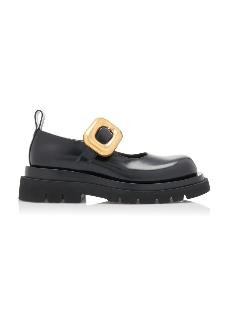 Bottega Veneta - Lug-Sole Vinyl Flats - Black - IT 39 - Moda Operandi