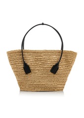 Bottega Veneta - Medium Arco Crochet Raffia Tote Bag - Black - OS - Moda Operandi