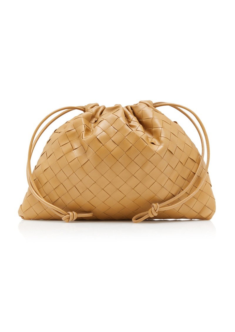 Bottega Veneta - Medium Drawstring Intrecciato Leather Clutch - Neutral - OS - Moda Operandi