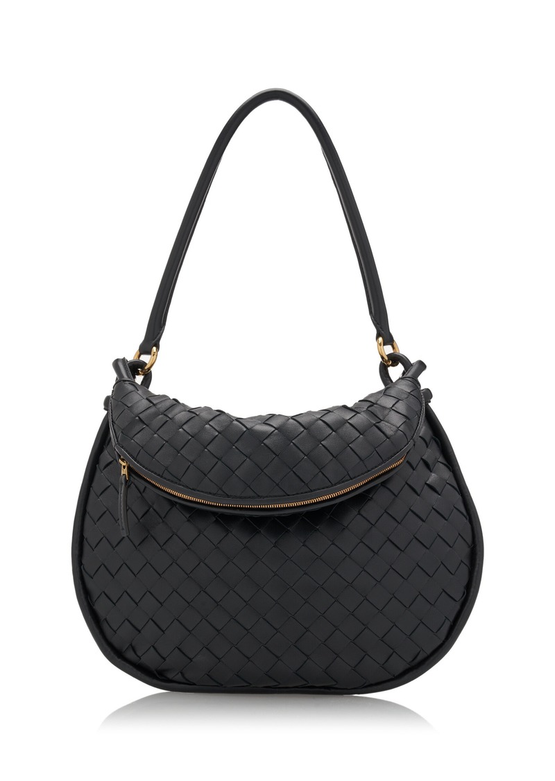 Bottega Veneta - Medium Gemelli Intrecciato Leather Bag - Black - OS - Moda Operandi