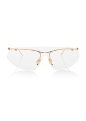 Bottega Veneta - Metal Rimless D-Frame Sunglasses - Neutral - OS - Moda Operandi