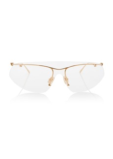 Bottega Veneta - Metal Rimless D-Frame Sunglasses - Neutral - OS - Moda Operandi