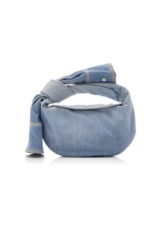 Bottega Veneta - Mini Jodie Denim-Printed Leather Bag - Blue - OS - Moda Operandi