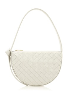 Bottega Veneta - Mini Knotted Intrecciato Leather Shoulder Bag - White - OS - Moda Operandi