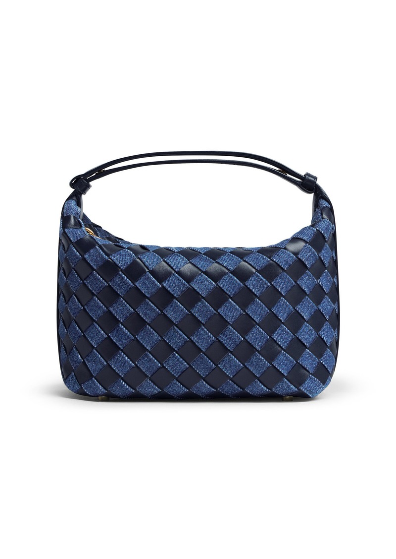 Bottega Veneta - Mini Wallace Intrecciato Leather & Denim Bag - Blue - OS - Moda Operandi