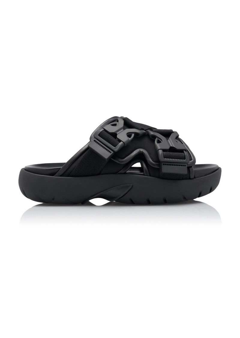 Bottega Veneta - Nylon Slide Sandals - Black - IT 38 - Moda Operandi