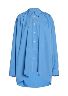 Bottega Veneta - Oversized Cotton-Blend Shirt - Blue - IT 38 - Moda Operandi