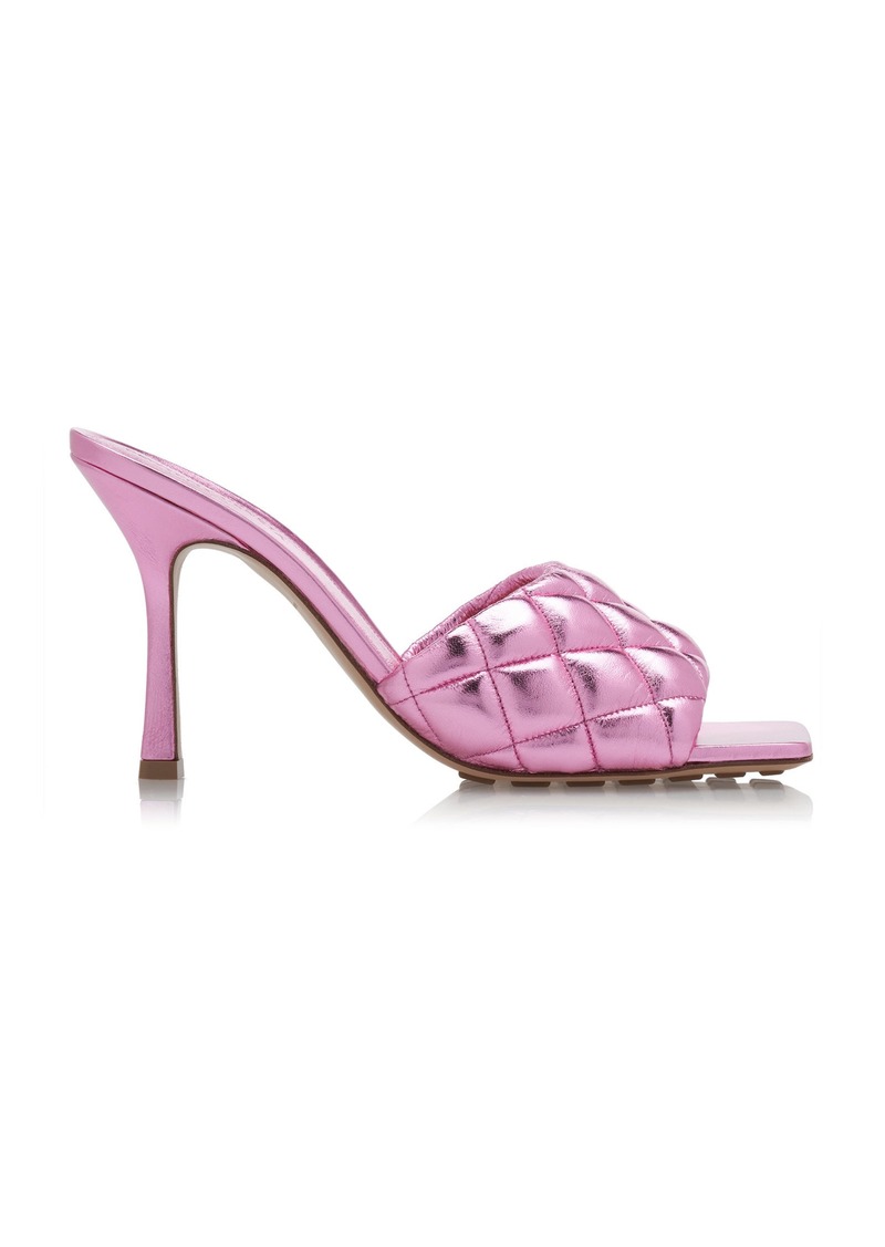 Bottega Veneta - Padded Reflection Matelasse Sandals - Pink - IT 38.5 - Moda Operandi