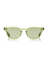 Bottega Veneta - Panthos Soft Round-Frame Acetate Sunglasses - Green - OS - Moda Operandi