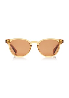 Bottega Veneta - Panthos Soft Round-Frame Acetate Sunglasses - Brown - OS - Moda Operandi