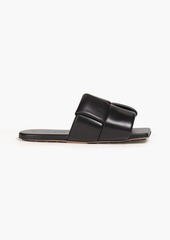 Bottega Veneta - Patch intrecciato padded leather slides - Black - EU 35.5