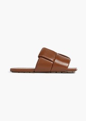 Bottega Veneta - Patch intrecciato padded leather slides - Black - EU 35.5