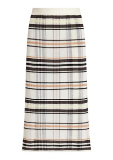 Bottega Veneta - Plaid Cotton Skirt - Ivory - XS - Moda Operandi