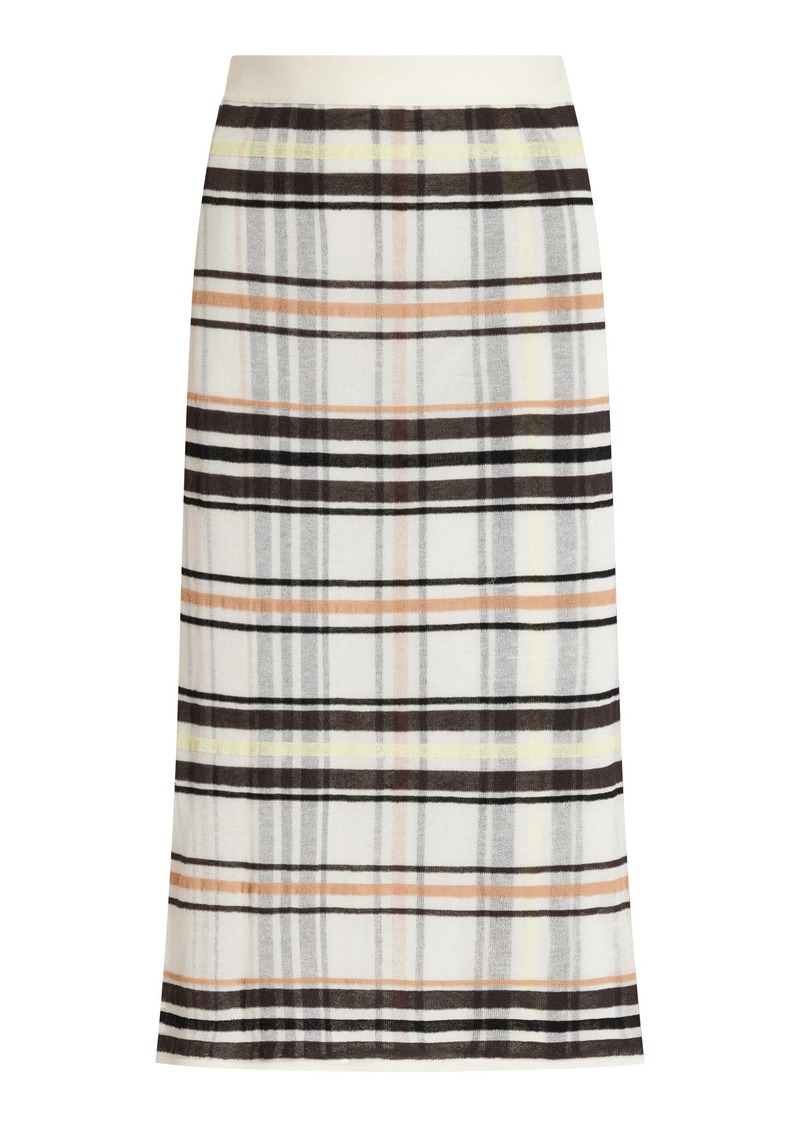 Bottega Veneta - Plaid Cotton Skirt - Ivory - L - Moda Operandi