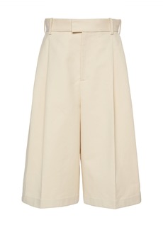 Bottega Veneta - Pleated Cotton Shorts - White - IT 38 - Moda Operandi