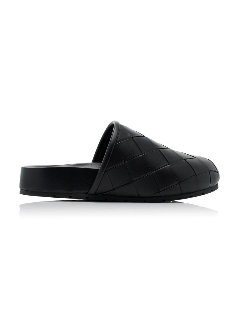 Bottega Veneta - Reggie Intrecciato Leather Mules - Black - IT 38 - Moda Operandi