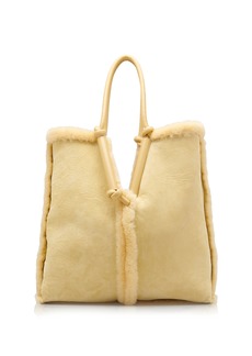 Bottega Veneta - Reversible Oversized Shearling Tote Bag - Neutral - OS - Moda Operandi