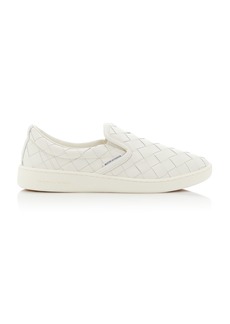 Bottega Veneta - Sawyer Intrecciato Leather Sneakers - White - IT 37 - Moda Operandi